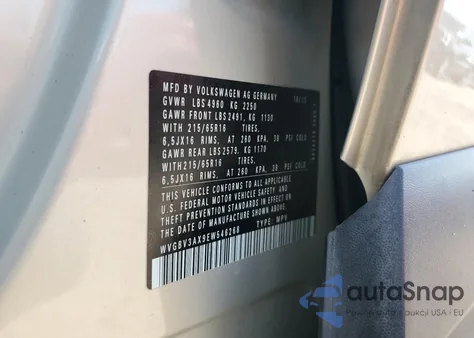 2014 Volkswagen Tiguan S z USA, uszkodzony, nr VIN WVGBV3AX9EW546268